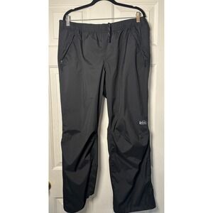 REI‎ Pants Mens XL Peak 2.5L Waterproof Shell Outdoors Hiking Black Windbreaker